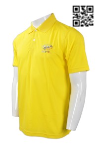 P626製作度身Polo恤款式   訂購淨色Polo恤款式 新加坡 重工業 金屬切割  設計男裝Polo恤款式   Polo恤供應商    黃色